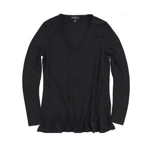 J Crew Mercantile V Neck Long Sleeve Tee